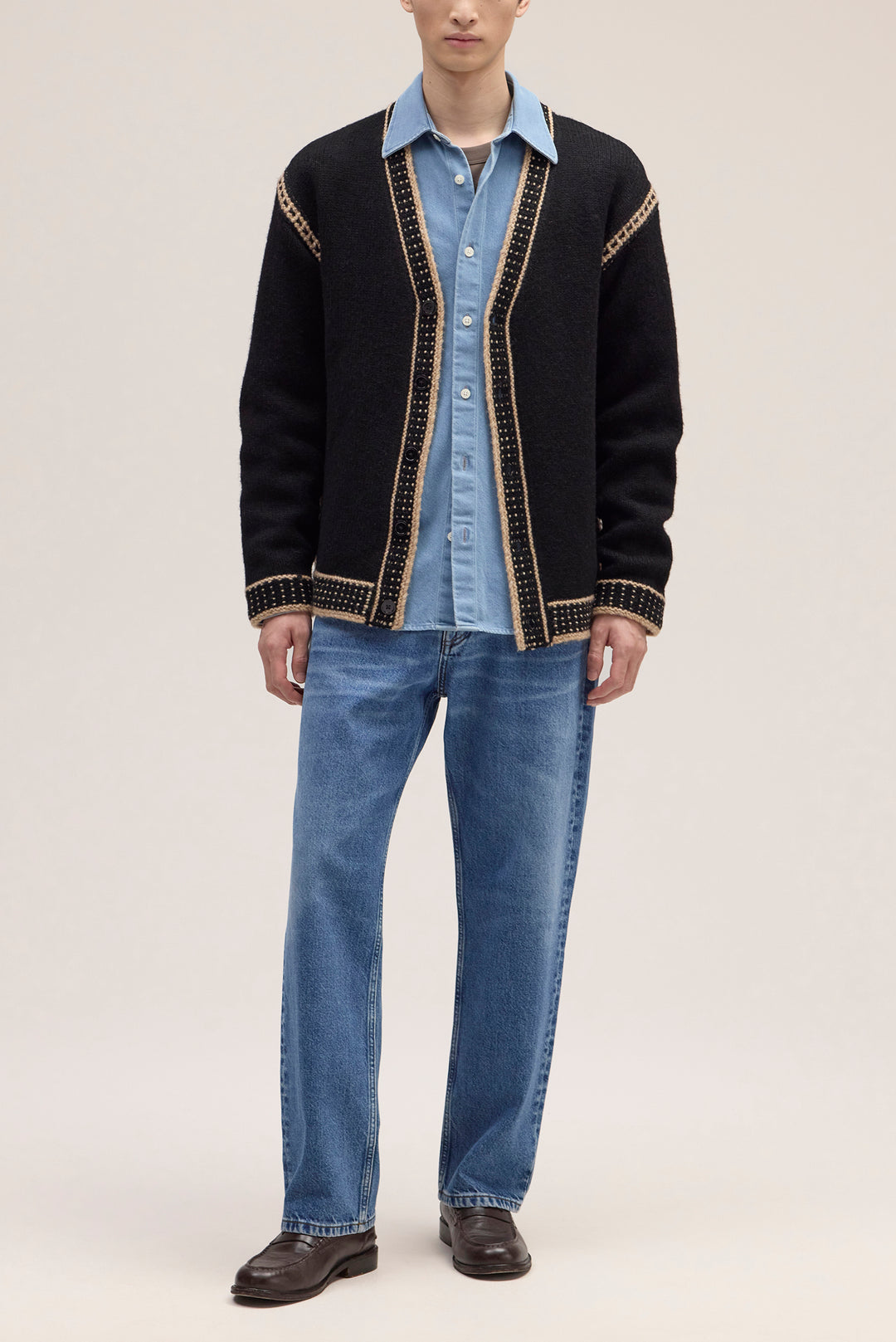 NN07 August Cardigan 60037 in Black | Buster McGee