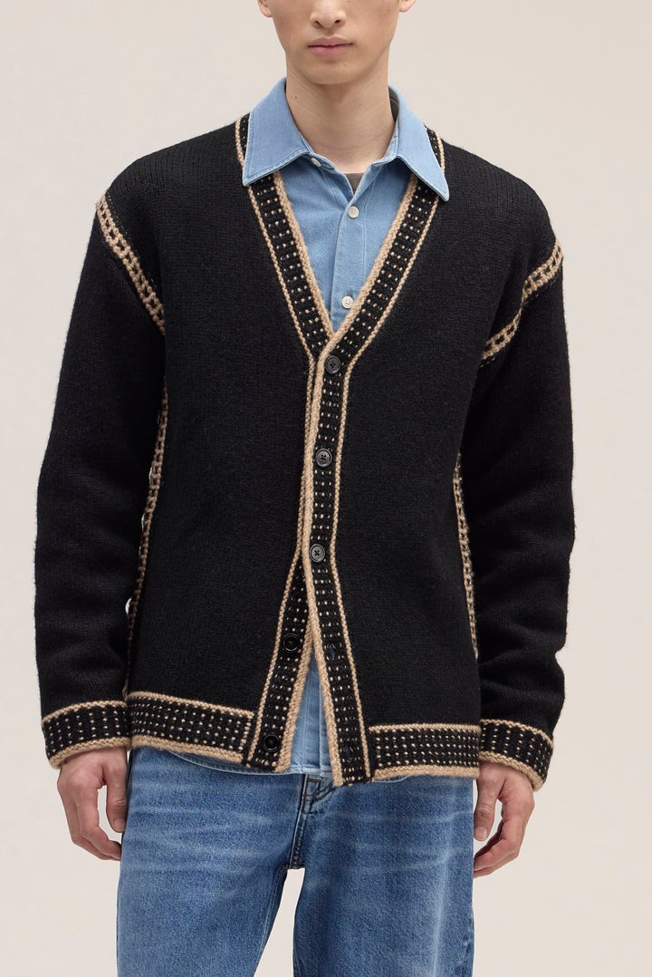 NN07 August Cardigan 60037 in Black | Buster McGee