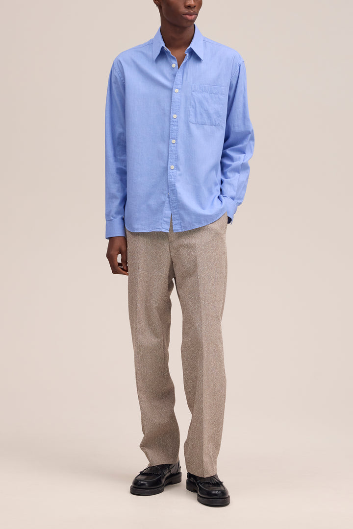 NN07 Deon 50053 LS Shirt in Blue Quartz