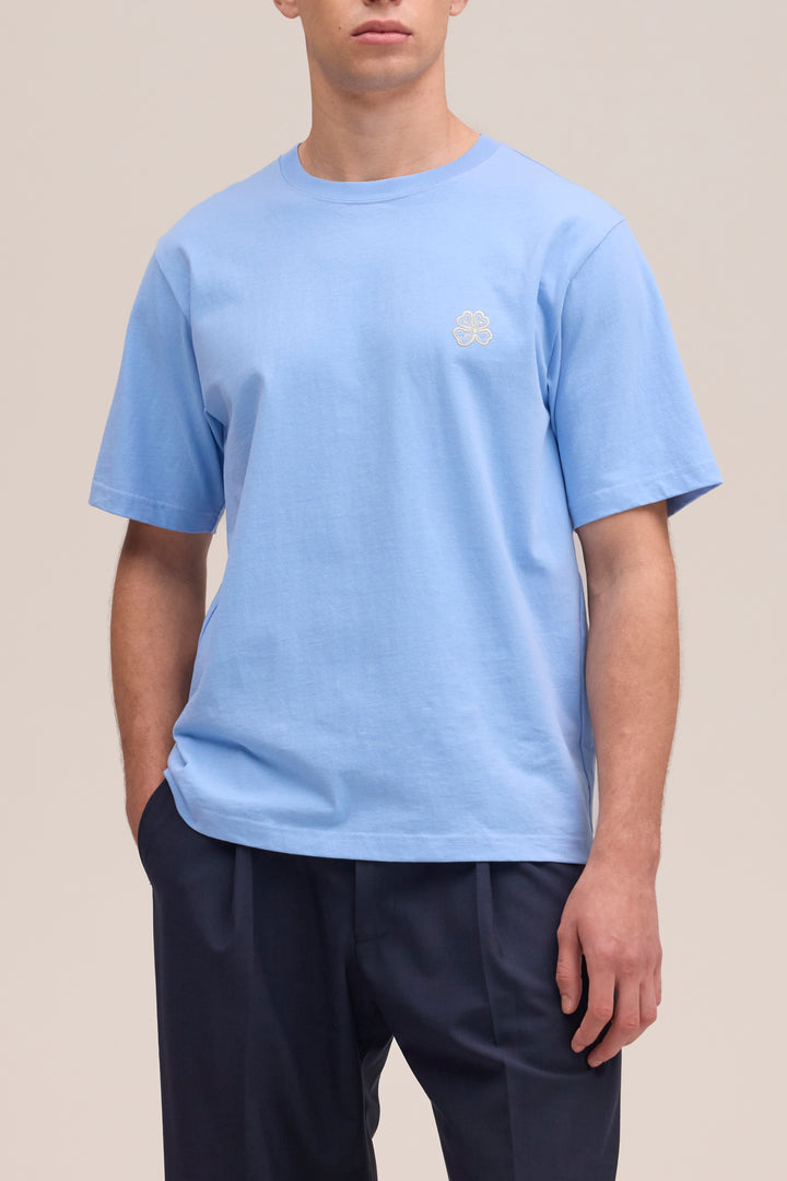 NN07 Jett 30026 Embroidered SS Tee in Cerulean