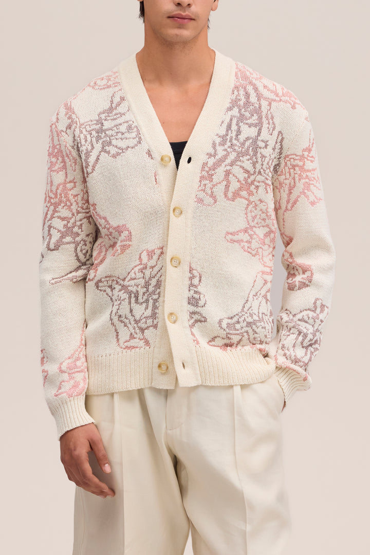 NN07 Viggo 60044 Cardigan in Ivory | Buster McGee