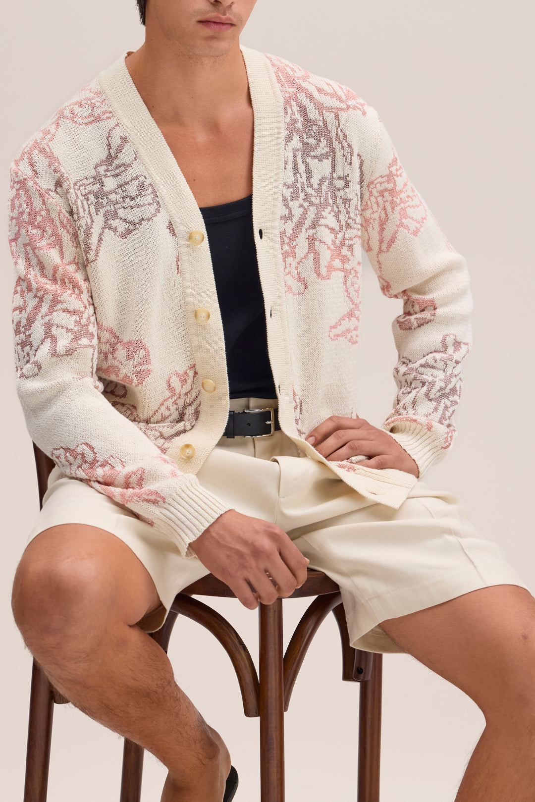 NN07 Viggo 60044 Cardigan in Ivory | Buster McGee