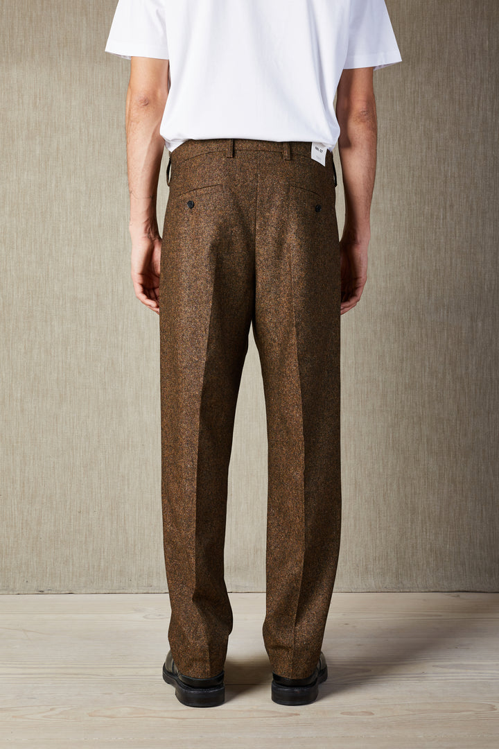 NN07 Fritz 1799 Donegal Tweed Trouser in Orange Brown | Buster McGee