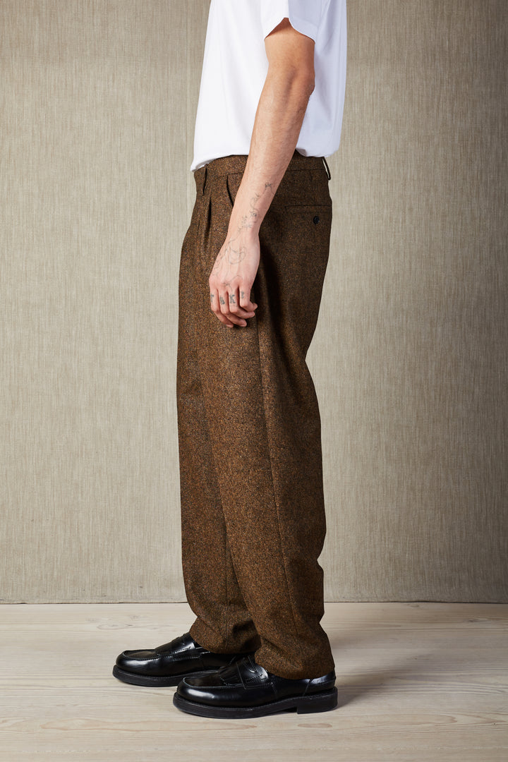 NN07 Fritz 1799 Donegal Tweed Trouser in Orange Brown | Buster McGee