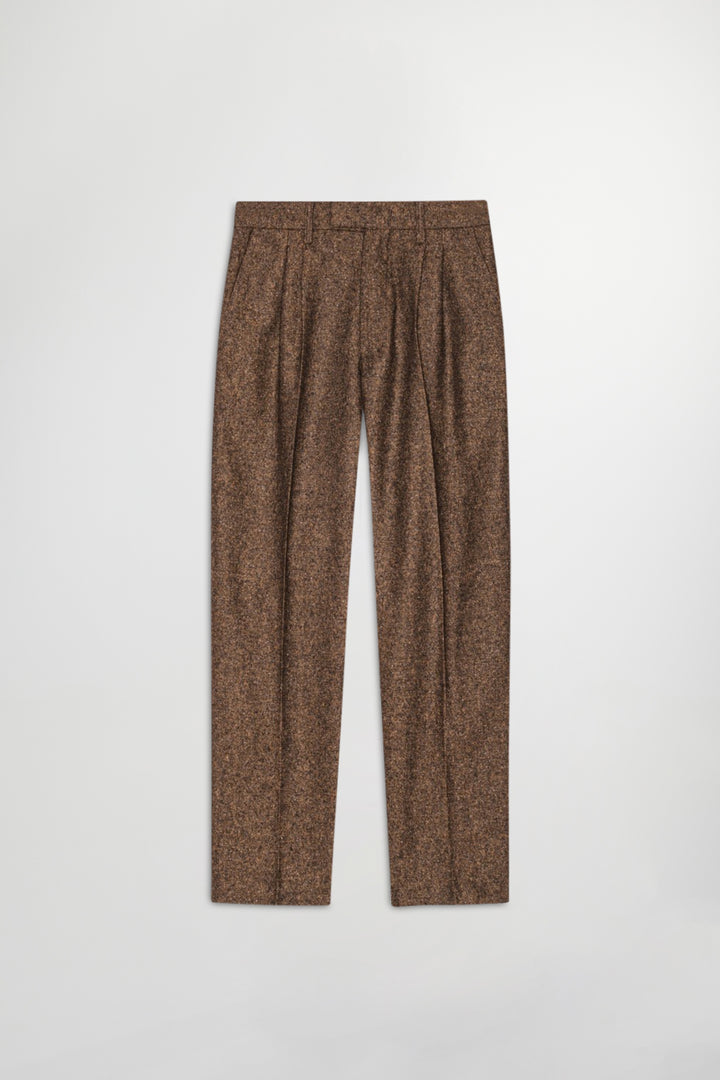 NN07 Fritz 1799 Donegal Tweed Trouser in Orange Brown | Buster McGee