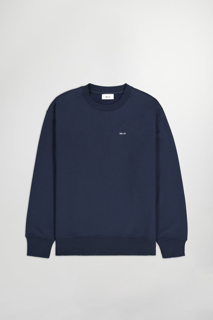 NN07 Briggs Crew 3504 Sweatshirt in Navy Blue | Buster McGee