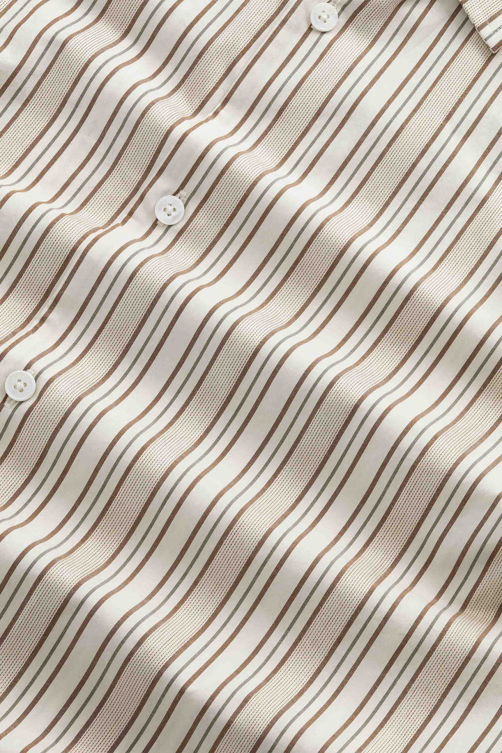 NN07 Freddy 5973 Longsleeve Shirt in Prairie Stripe