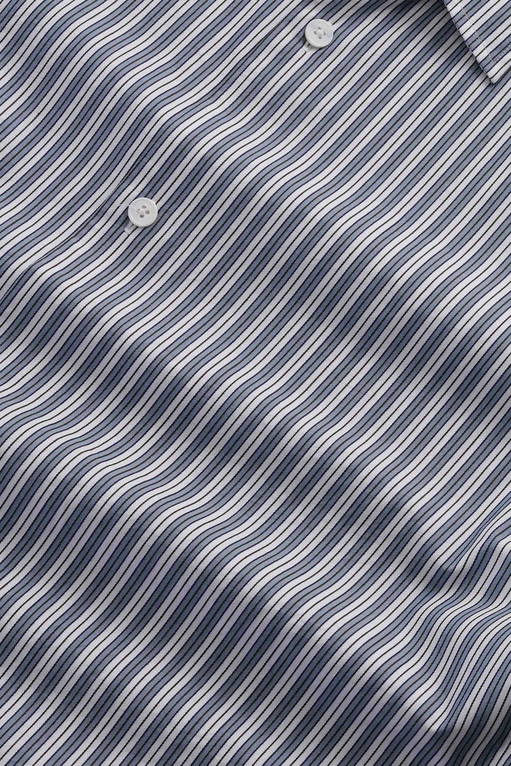 NN07 Freddy 5973 Longsleeve Shirt in Sea Stripe