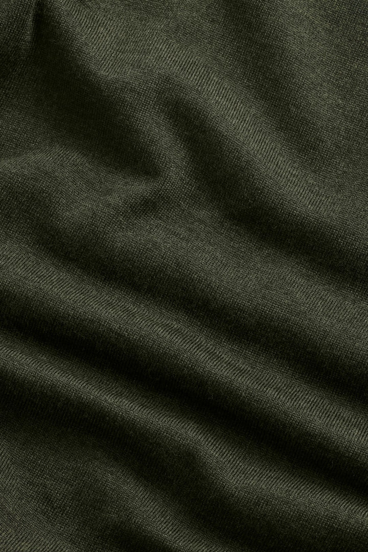 NN07 Ted 6605 Longsleeve Wool Pullover in Dark Army