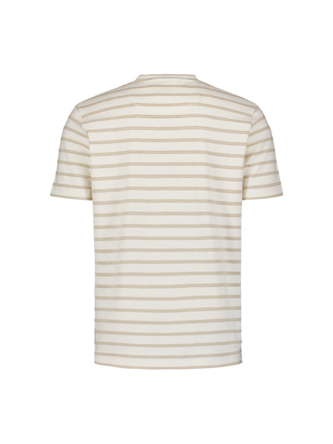 No Excess Crewneck Striped Jacquard Tee in Off White | Buster McGee