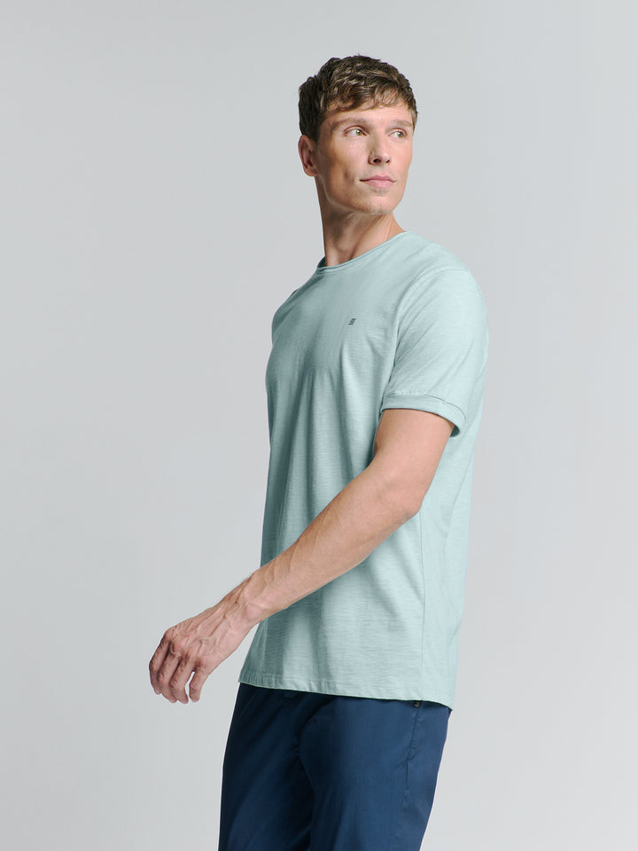 No Excess Crewneck Slub Tee in Ice | Buster McGee