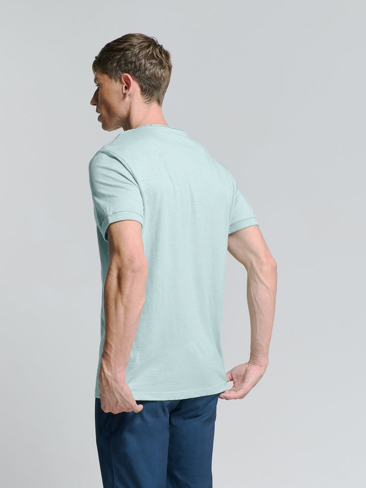 No Excess Crewneck Slub Tee in Ice | Buster McGee