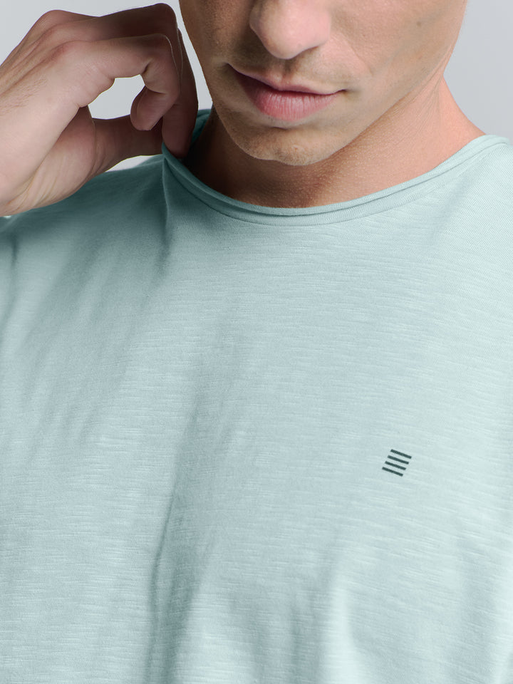 No Excess Crewneck Slub Tee in Ice | Buster McGee