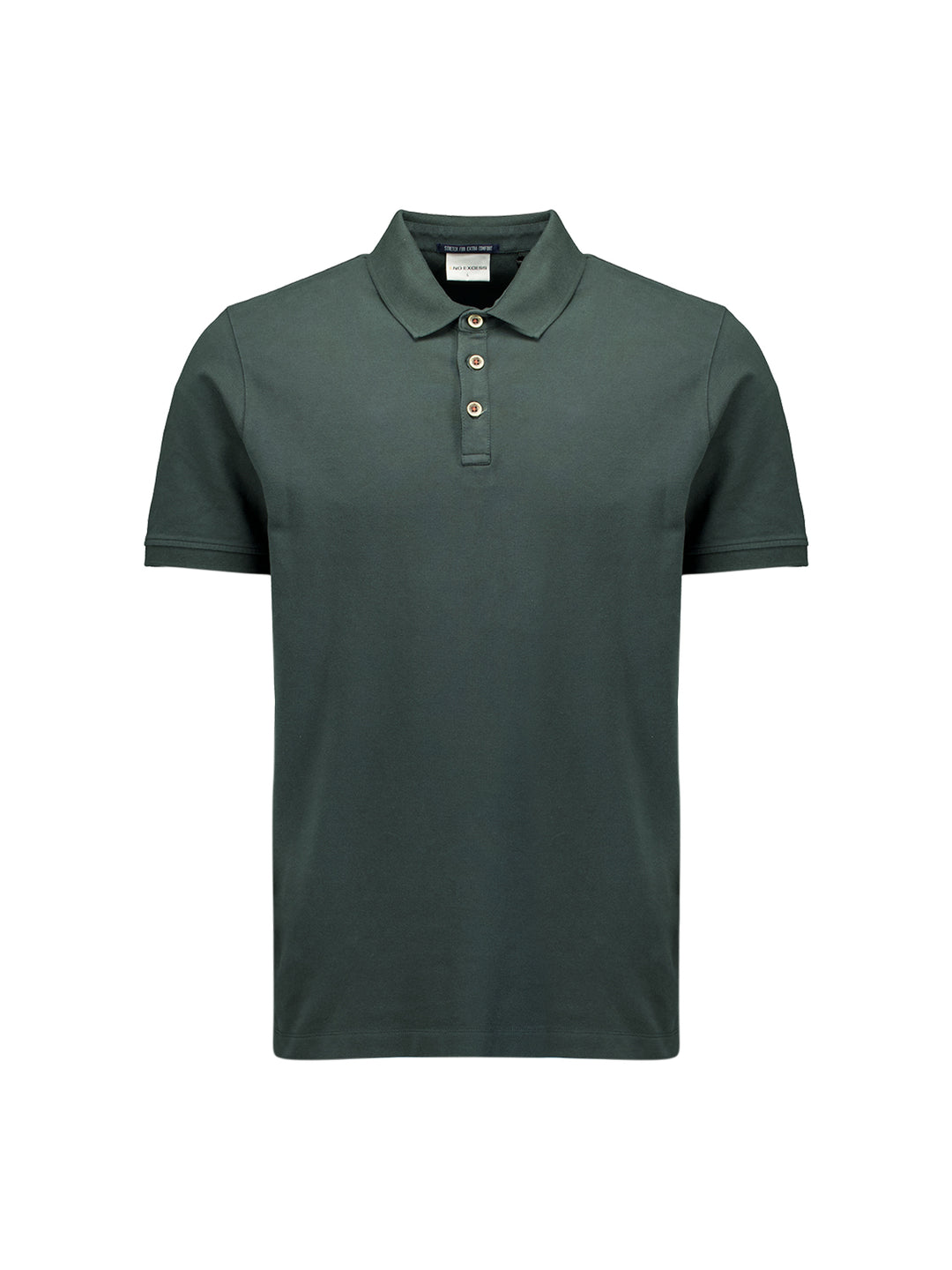 No Excess Garment Dyed Pique Polo in Dark Steel | Buster McGee