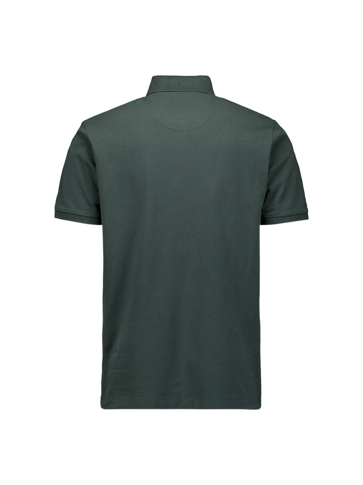 No Excess Garment Dyed Pique Polo in Dark Steel | Buster McGee