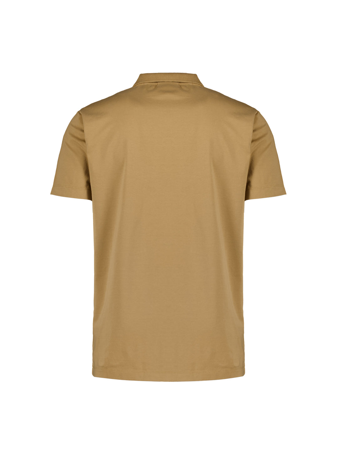 No Excess Solid Stretch V Neck Polo in Khaki | Buster McGee