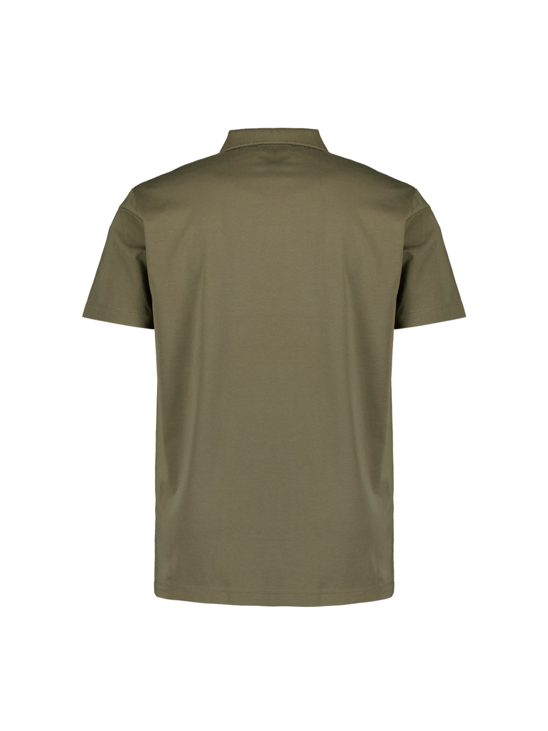 No Excess Solid Stretch V Neck Polo in Dark Moss | Buster McGee