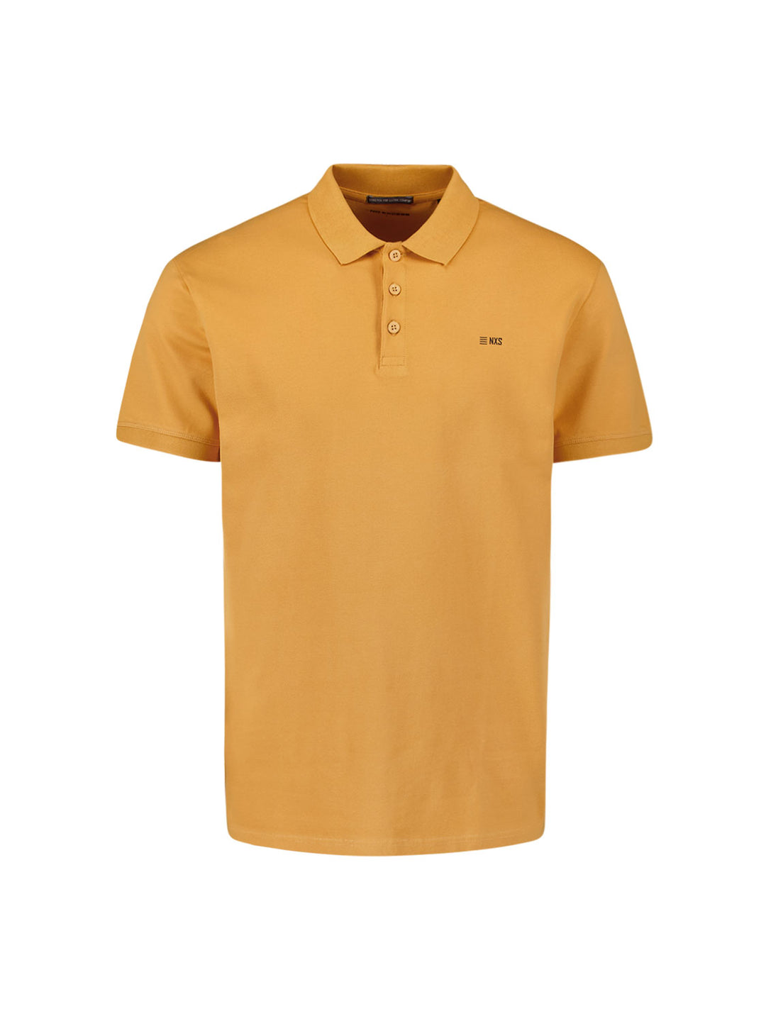 No Excess Solid Stretch Pique Polo in Yellow | Buster McGee