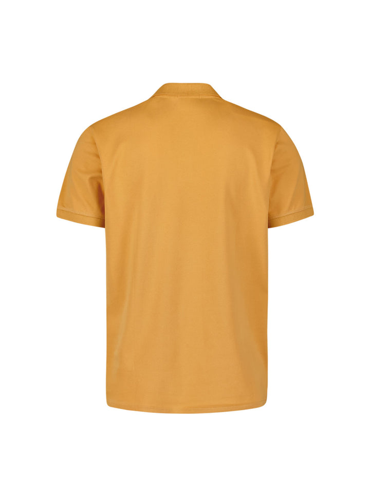 No Excess Solid Stretch Pique Polo in Yellow | Buster McGee