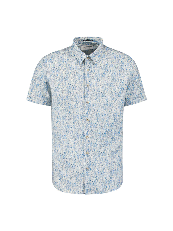 No Excess Allover Printed SS Shirt in Cloud | Buster McGee