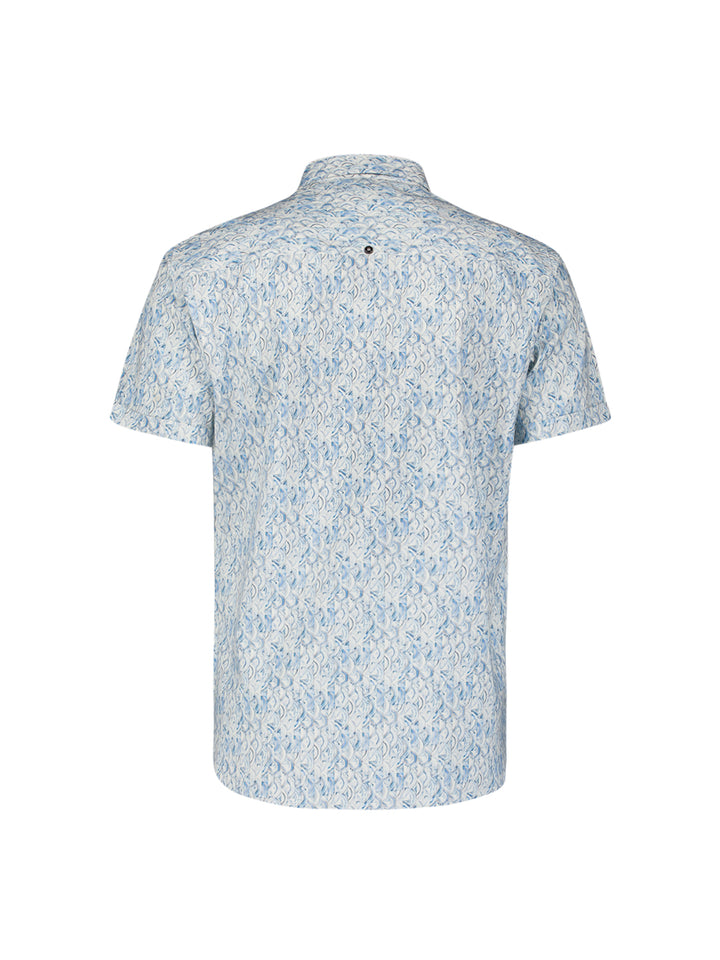 No Excess Allover Printed SS Shirt in Cloud | Buster McGee