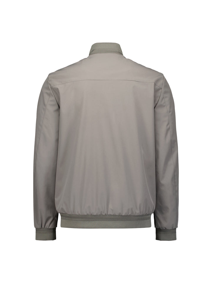 No Excess Short Fit Harrington Jacket in Mid Grey | Buster McGee