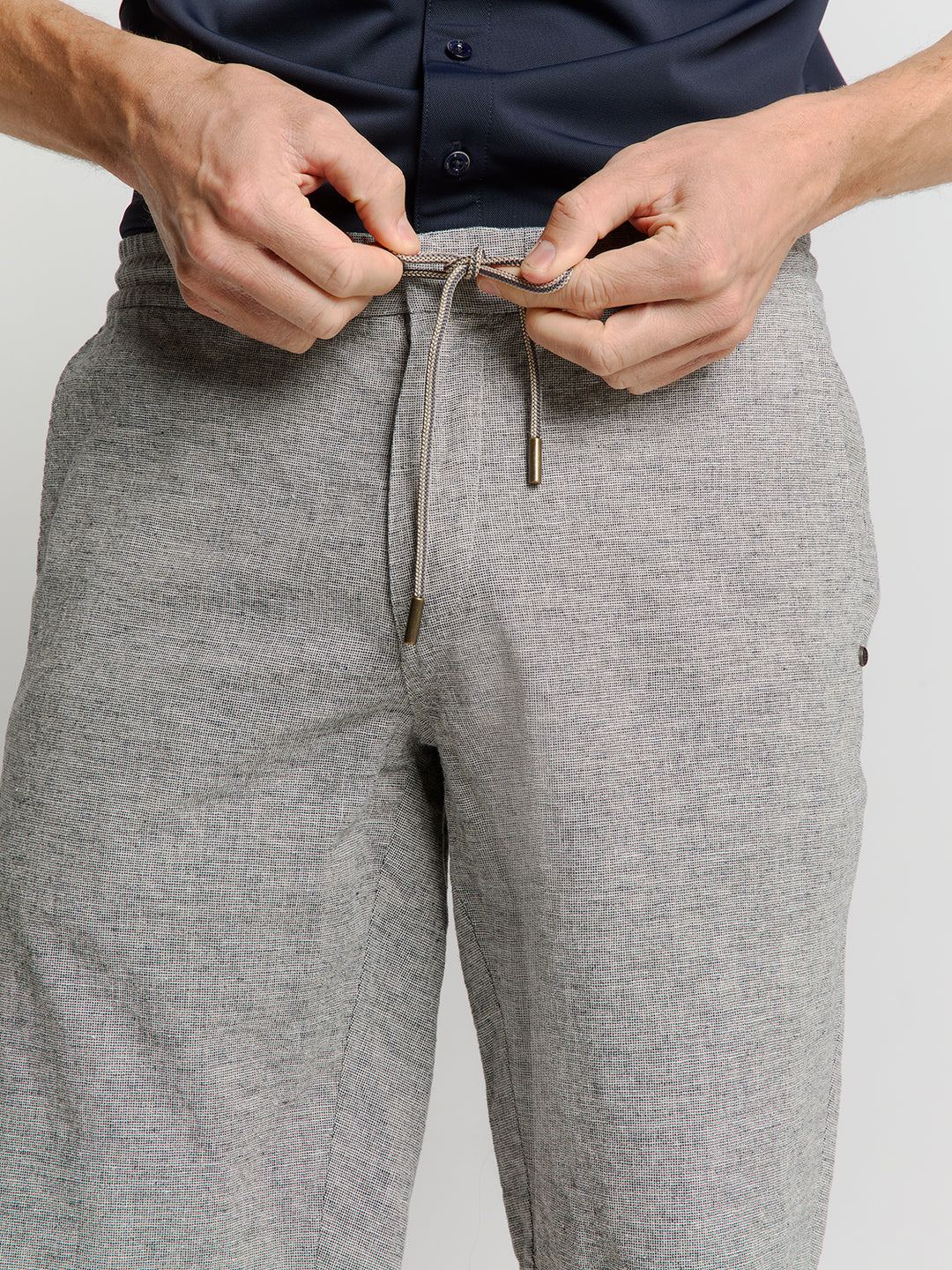 No Excess Men's Linen Blend Shorts in Deep Blue | Buster McGee