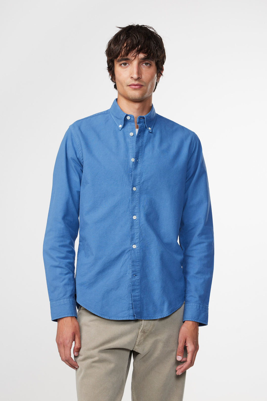 NN07 Arne No PKT 5725 Shirt in Gray Blue | Buster McGee