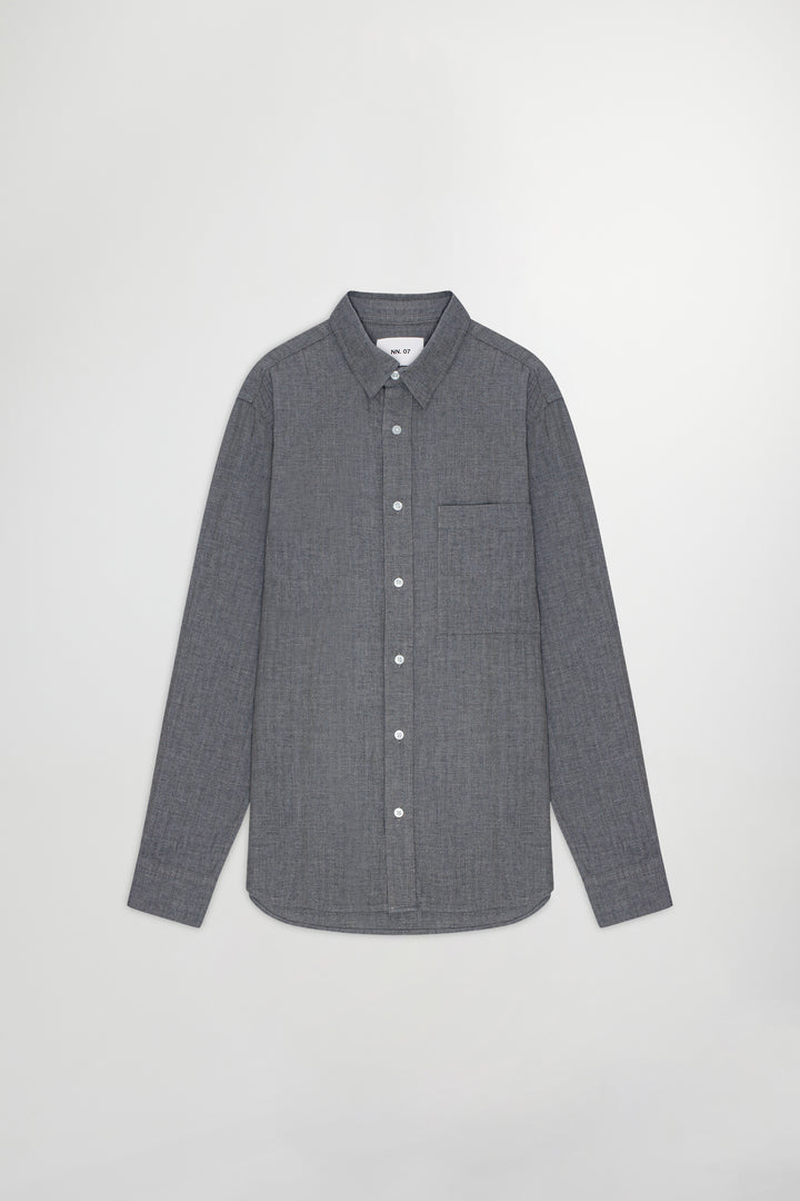 NN07 Cohen 5726 Long Sleeve Shirt in Dark Grey | Buster McGee