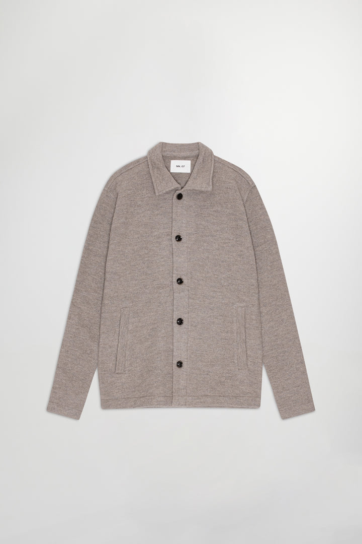 NN07 Zander 6398 Boiled Wool Jacket in Desert Khaki | Buster McGee