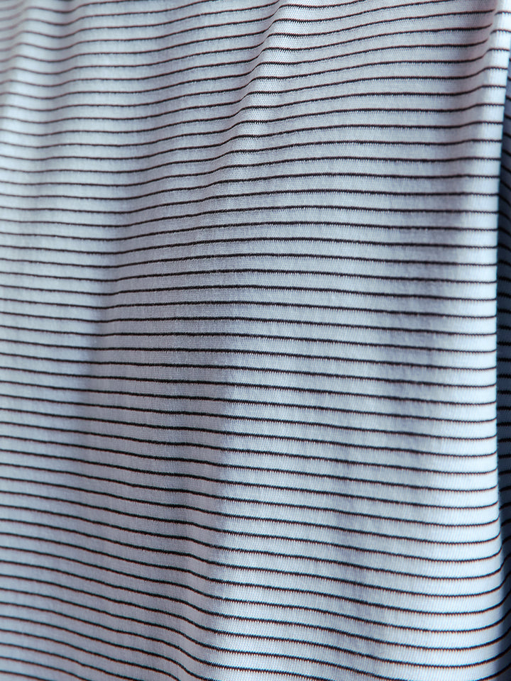 No Excess Crewneck Striped Tee in Sky | Buster McGee