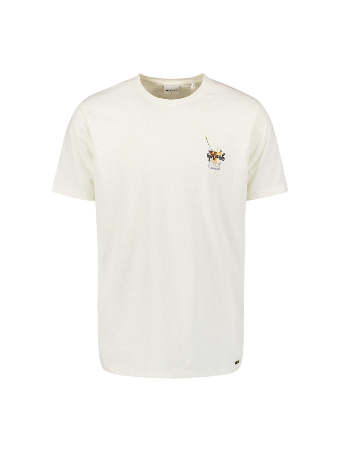 No Excess Crewneck Slub Tee Cocktail Print in Natural | Buster McGee