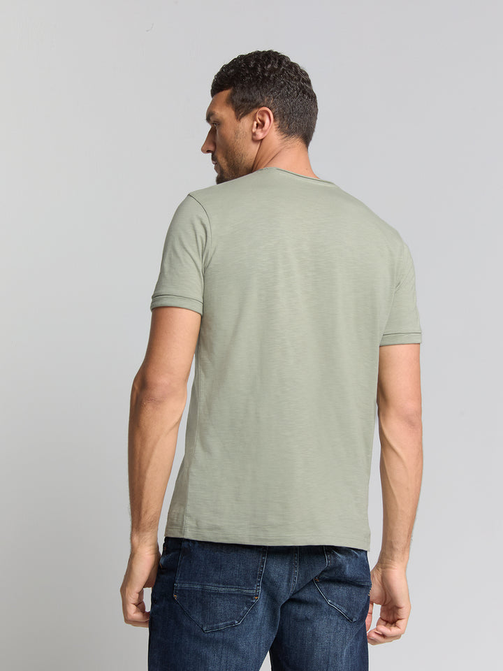 No Excess Crewneck Slub Tee in Smoke | Buster McGee