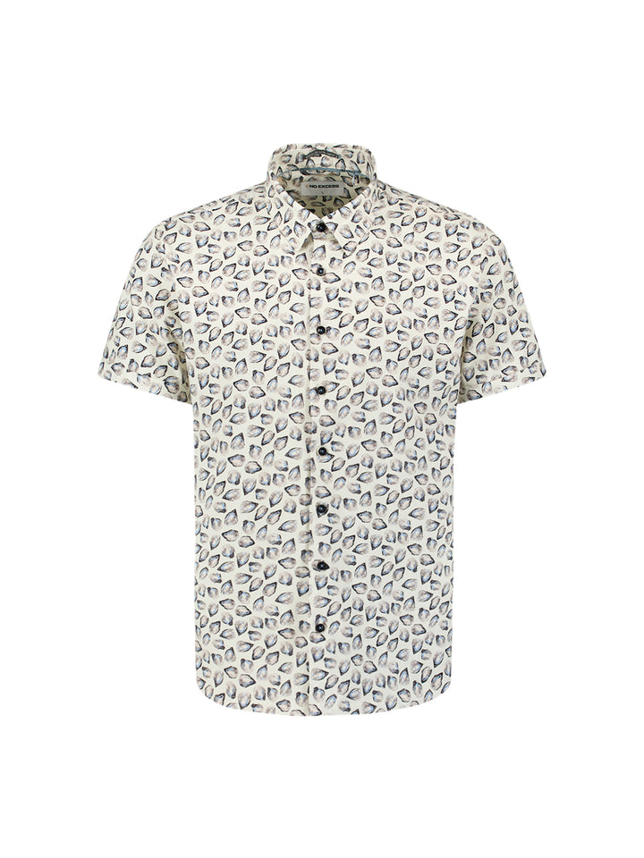 No Excess Allover Printed SS Shirt in Off-White | Buster McGee