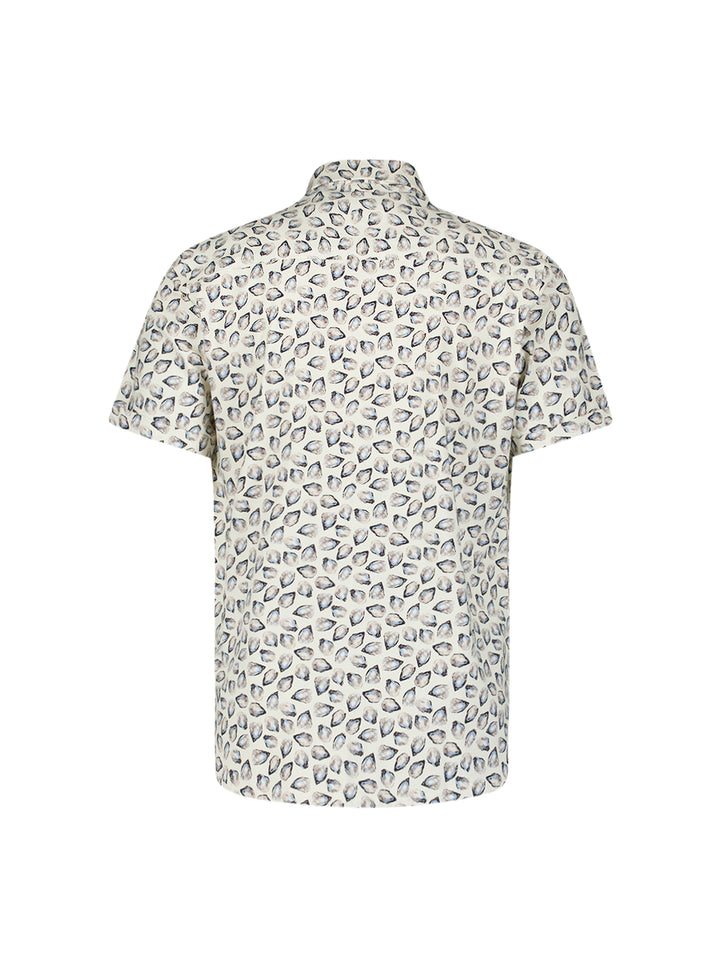 No Excess Allover Printed SS Shirt in Off-White | Buster McGee