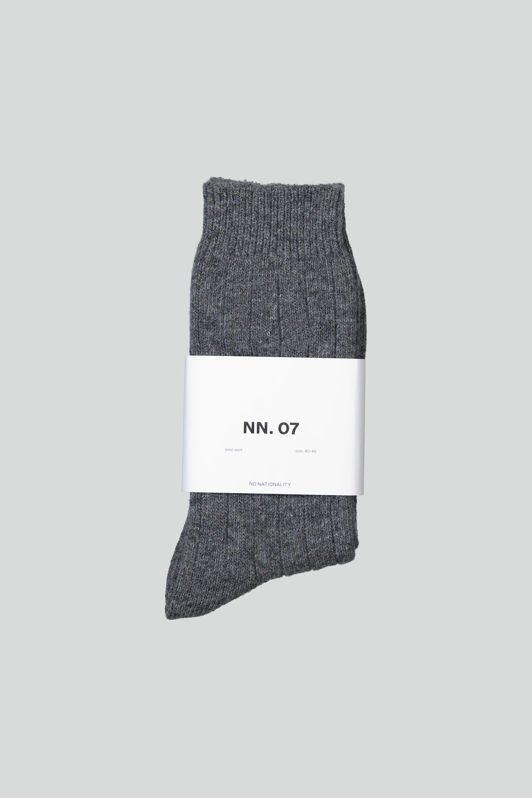 NN07 Sock One Logo 9055 Wool Sock in Antracite Melange | Buster McGee