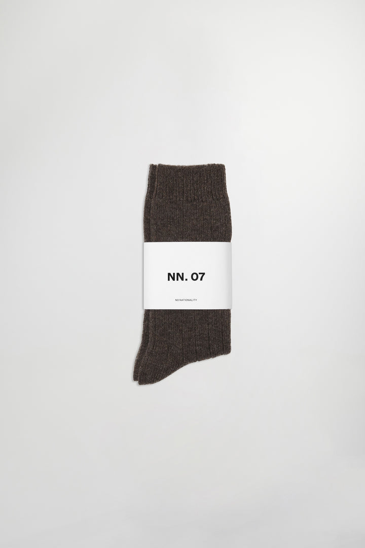 NN07 Sock One Logo 9055 Wool Sock in Mable Husk | Buster McGee