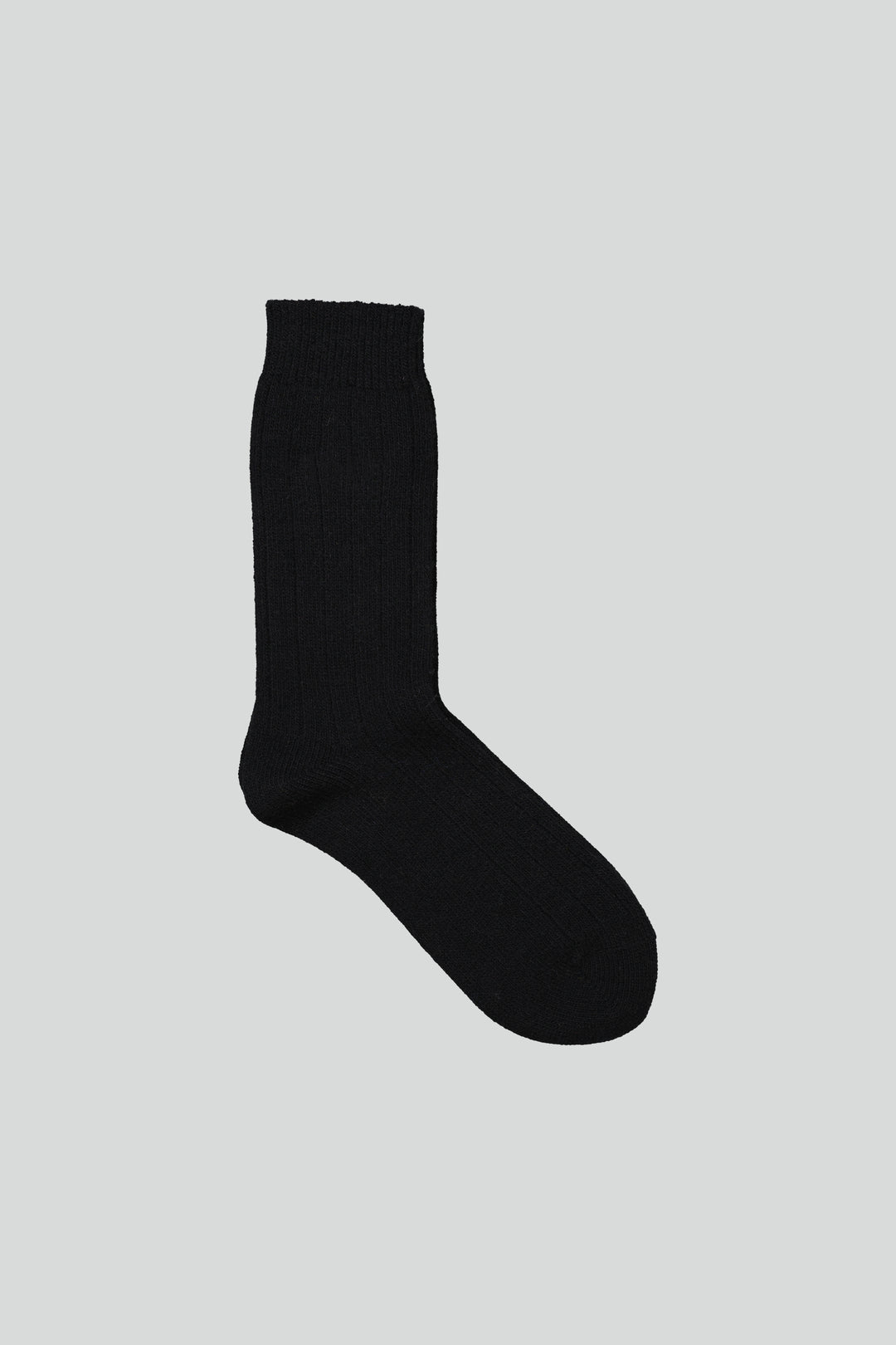 NN07 Sock One Logo 9055 Wool Sock in Black | Buster McGee