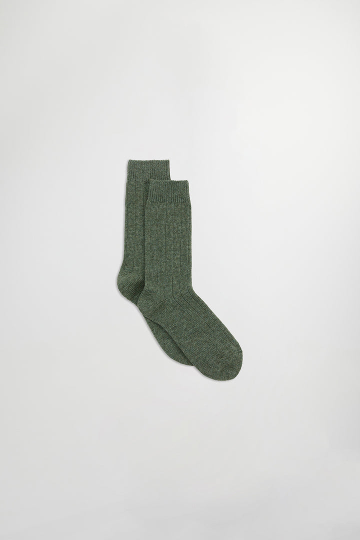 NN07 Sock One Logo 9055 Wool Sock in Capers | Buster McGee