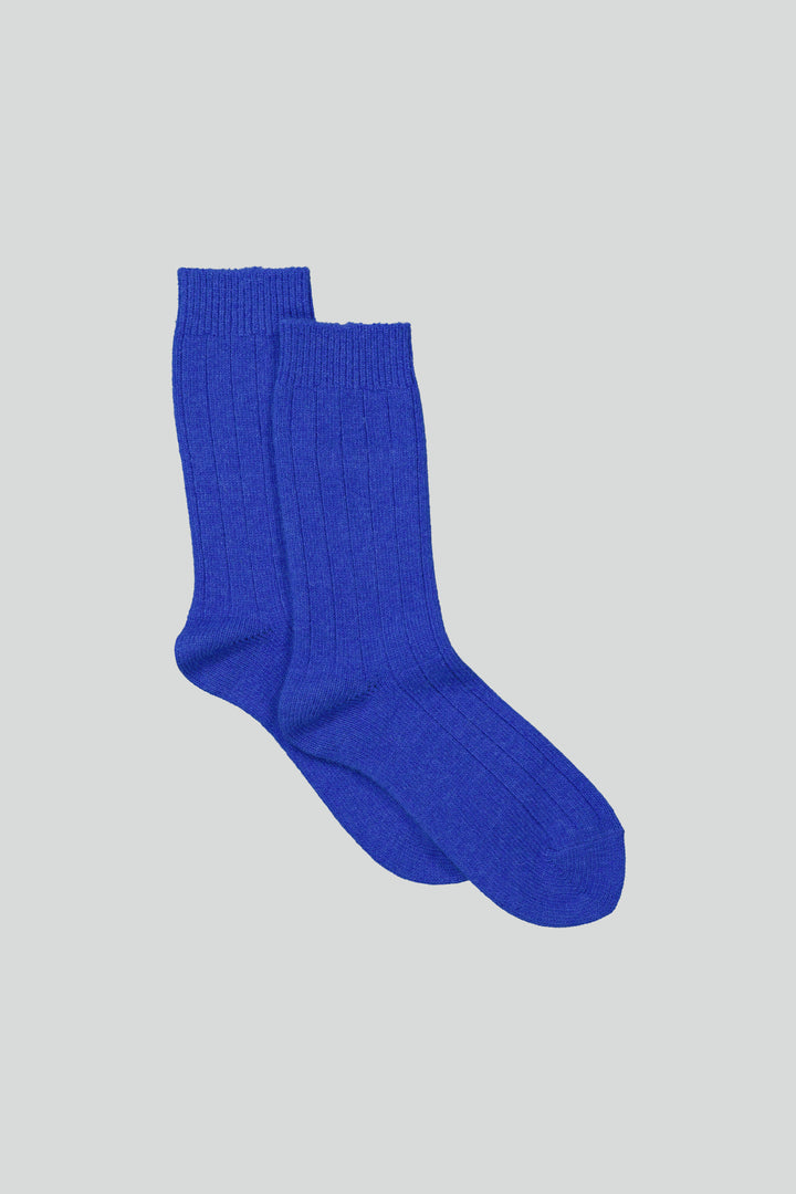 NN07 Sock One Logo 9055 Wool Sock in Olympic Blue | Buster McGee