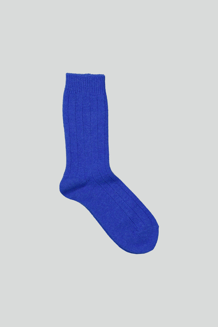 NN07 Sock One Logo 9055 Wool Sock in Olympic Blue | Buster McGee