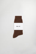 NN07 Sock One Logo 9055 Wool Sock in Red Brown | Buster McGee