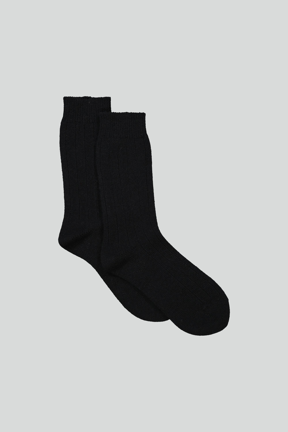 NN07 Sock One Logo 9055 Wool Sock in Black | Buster McGee