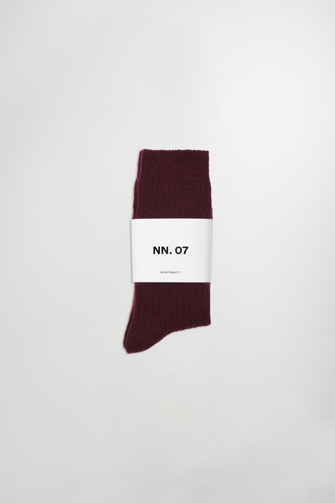 NN07 Sock One Logo 9055 Wool Sock in Wine Red | Buster McGee