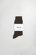 NN07 Sock One Logo 9055 Wool Sock in Demitasse | Buster McGee