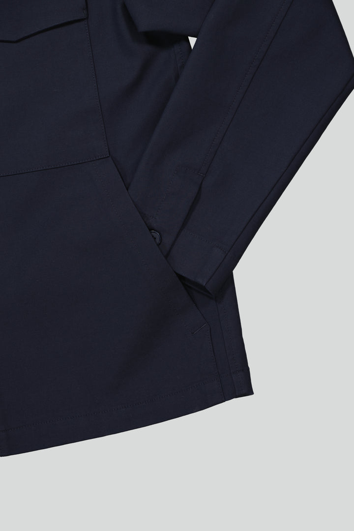 NN07 Talon 1722 Overshirt in Navy Blue | Buster McGee