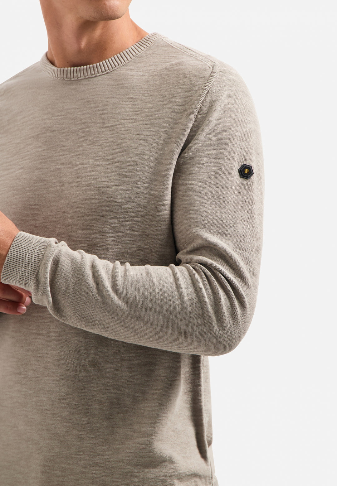 No Excess Garment Dyed Crewneck Pullover in Clay | Buster McGee
