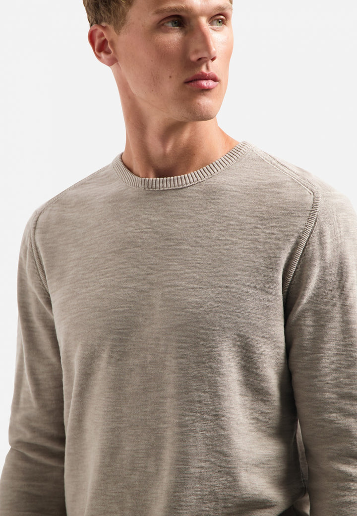 No Excess Garment Dyed Crewneck Pullover in Clay | Buster McGee