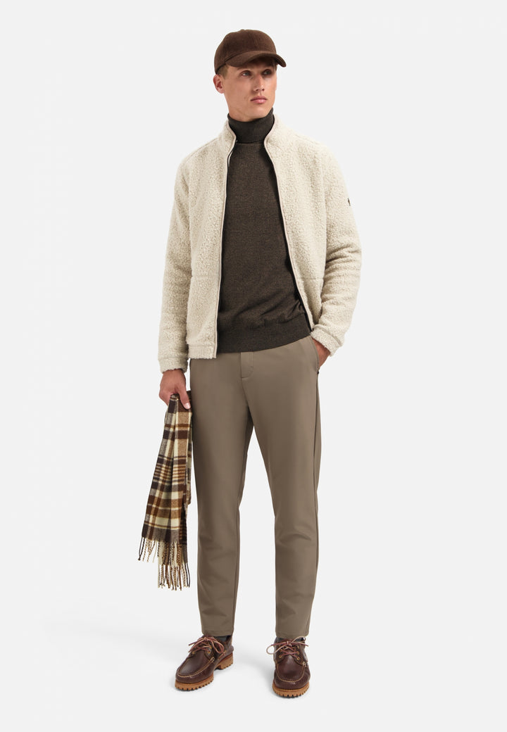 No Excess Roll Neck Pullover in Taupe | Buster McGee Daylesford