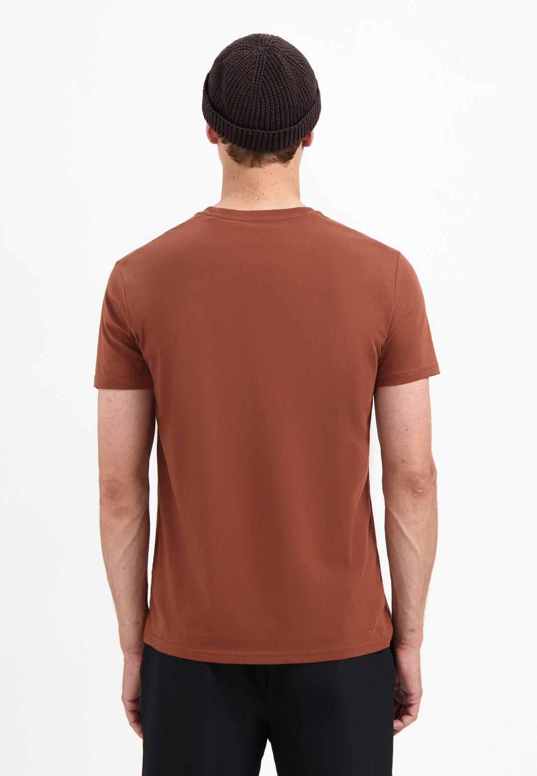 No Excess Solid Basic Crewneck Tee in Terracotta | Buster McGee